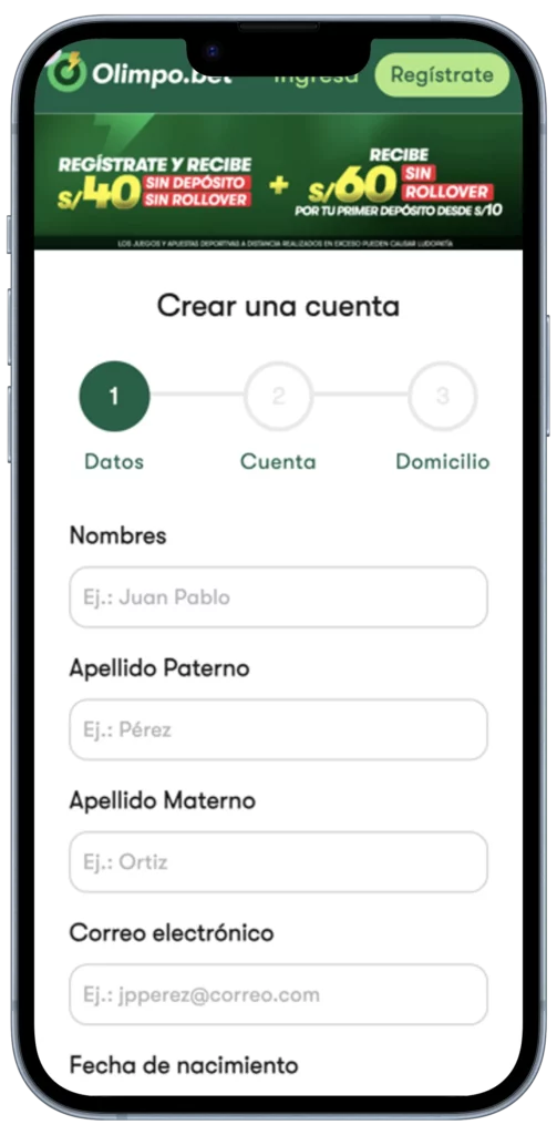 Olimpobet App Registration
