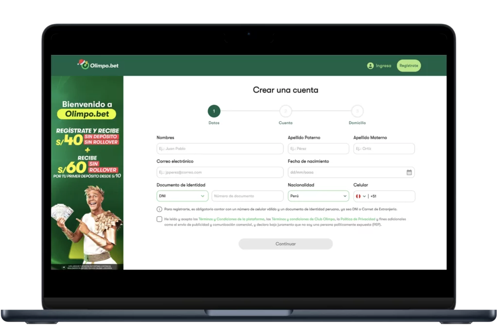 Olimpobet Registration